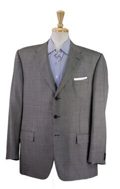 Corneliani Black Silver Woven Wool Silk Sportcoat Blazer 46R